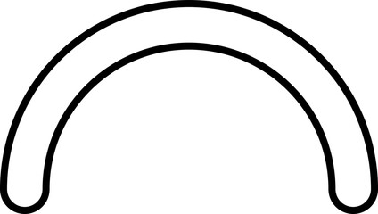 Curved line, Memphis shape elements