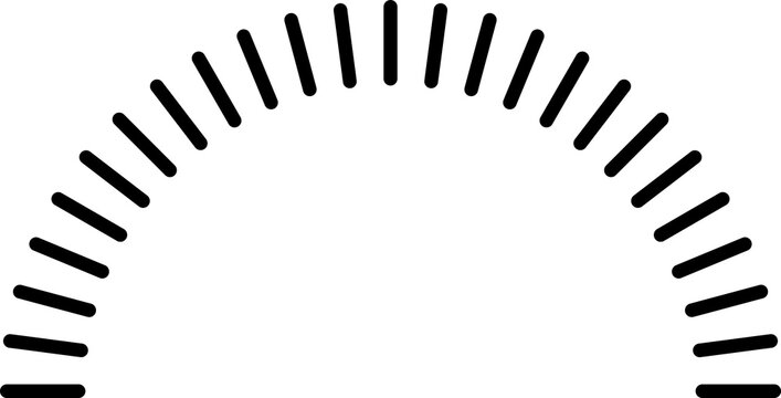 recommend clip art: Dashed half circle geometric shape element