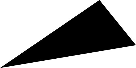 Triangular silhouette shape, geometric form