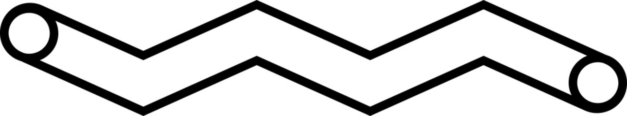 Zigzag line, geometric shape Memphis element