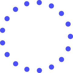 Dotted circle line, Memphis shape element