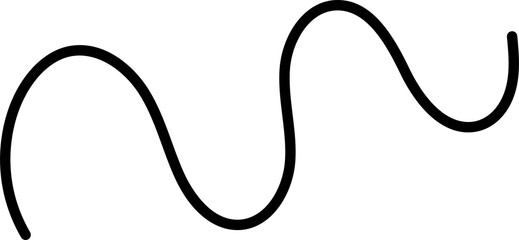 Primitive wavy bold line, brutalist element