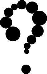 Doodle question mark, interrogation sign