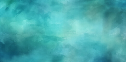 Fototapeta na wymiar turquoise watercolor background wallpaper