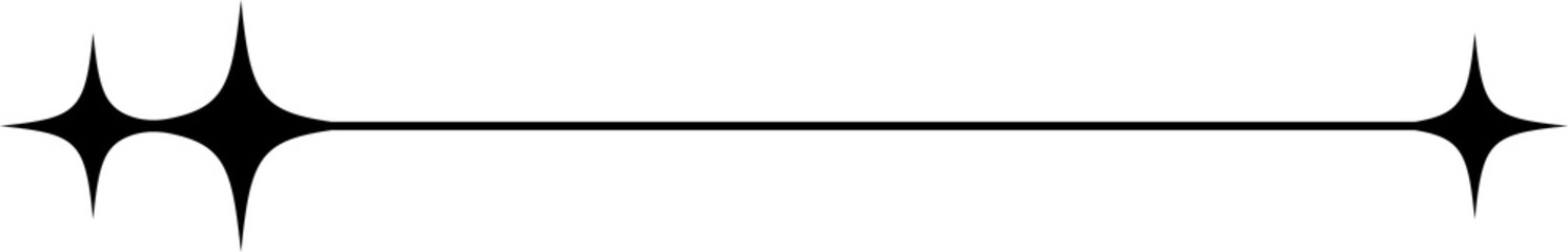 Decorative element for border, star on line