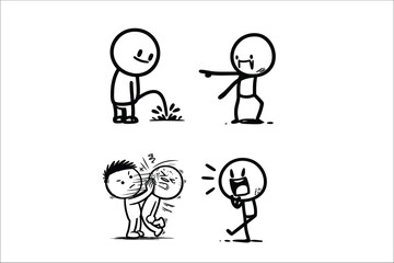 Laugh Lines: Hilarious Funny Stick Man Vector Pack