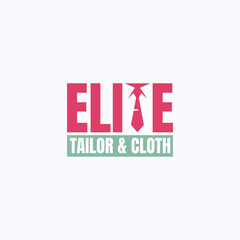 Obraz premium E-letter tailor business logo design