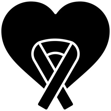 Pink Ribbon icon vector image. Can be used for Chemotherapy.