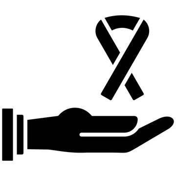 Cancer Awareness Ribbon icon vector image. Can be used for Chemotherapy.