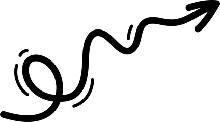 Obraz premium Hand drawn scribble arrow with pointer