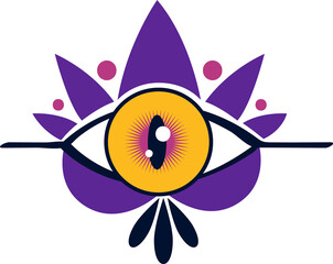 Magical witchcraft eye, spiritual amulet