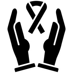 Cancer Support icon vector image. Can be used for Chemotherapy.