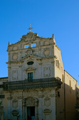 Fototapeta na wymiar Astonishing architectural icon of Siracuse, Sicily. Ancient Church Chiesa di Santa Lucia alla Badia. Travel and tourism concept. UNESCO World Heritage Site