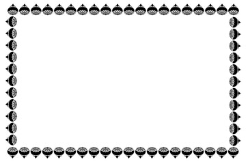 Rectangle Border frame design concept of rangoli pattern isolated on white background - vector illustration