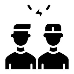 Quarrel icon vector image. Can be used for Friendship.