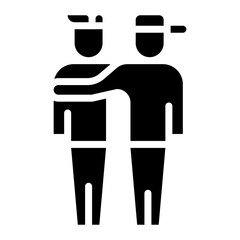 Linked Arms icon vector image. Can be used for Friendship.