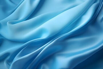 Obraz premium Blue background, crumpled fabric texture