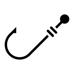 Fish Hook icon vector image. Can be used for Ocean.