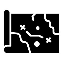 Treasure Map icon vector image. Can be used for Ocean.