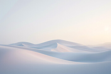 Fototapeta na wymiar Gentle rolling dunes under a soft gradient sky wallpaper