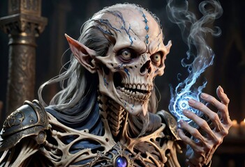 Naklejka premium skull in the garden