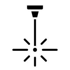 Laser Beam icon vector image. Can be used for Manufacturing.