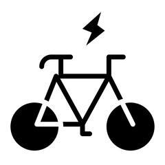 Electric Bike icon vector image. Can be used for Battery and Power.