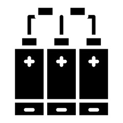 Many Batteries icon vector image. Can be used for Battery and Power.