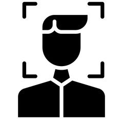 Face Recognition icon vector image. Can be used for Biometrics.