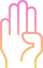 Stop hand icon