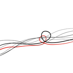 abstract background  with lines black and red 