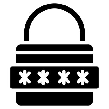 Secure Pasword icon vector image. Can be used for Biometrics.