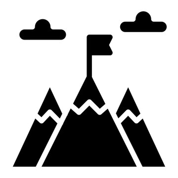 Mountains icon vector image. Can be used for Trekking.