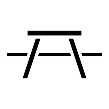 Picnic Table icon vector image. Can be used for Trekking.