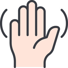 Obraz premium Bye finger icon