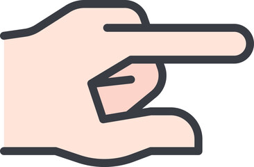 Finger pointing icon