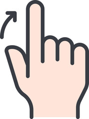 Obraz premium Swipe right finger icon