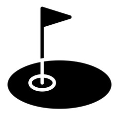 Hole icon vector image. Can be used for Golf.