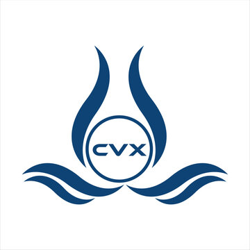 CVX letter water drop icon design with white background in illustrator, CVX Monogram logo design for entrepreneur and business.
