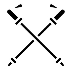 Ski Poles icon vector image. Can be used for Ski Resort.