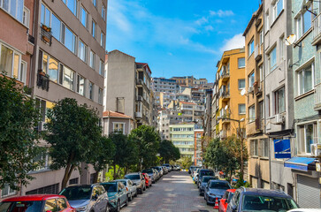 Cihangir neighborhood in Beyoglu district of Istanbul, Turkiye