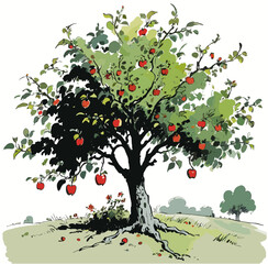 tree with apples