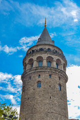 Fototapeta na wymiar Galata tower in Beyoglu district of Istanbul, Turkiye