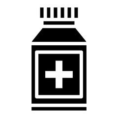 Fototapeta premium Medicine Bottle icon vector image. Can be used for Nursing.
