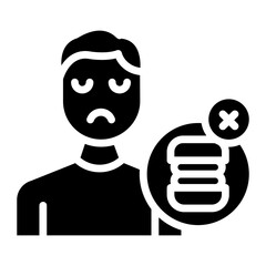 Anorexia icon vector image. Can be used for Addiction.