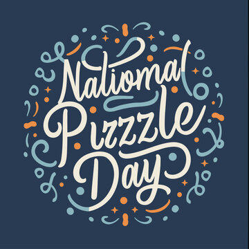 national puzzle day typography ,  national puzzle day  calligraphy , national puzzle day lettering ,national puzzle day