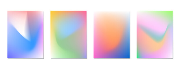 Fototapeta premium SET SOFT GRADIENT LIQUID COLOR. POSTER BACKGORUND DESIGN VECTOR TEMPLATE GOOD FOR POSTER, WALLPAPER, COVER, FRAME, FLYER, SOCIAL MEDIA, GREETING CARD
