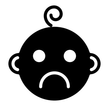 recommend clip art: Angry Baby icon vector image. Can be used for Maternity.