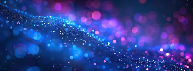 Foto op Aluminium Abstract digital technology futuristic circuit blue purple background, Cyber science tech, Innovation communication future. AI generated illustration © Gulafshan