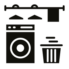 Laundry Room icon vector image. Can be used for Laundry.
